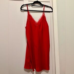 Victoria's Secret Red Lace Slip